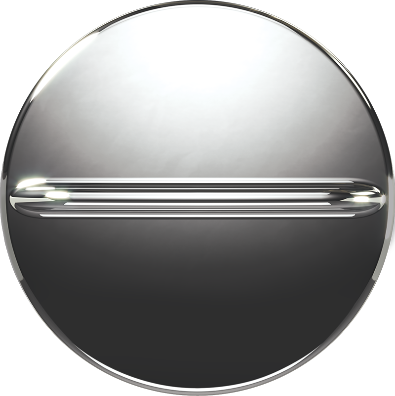 A fixed polished chrome peephole cover