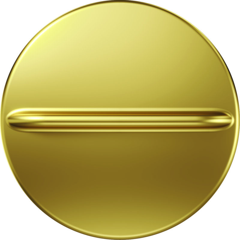 A fixed satin brass peephole cover